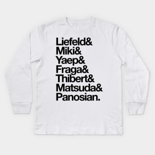 Extreme Line-Up (Black Letters) Kids Long Sleeve T-Shirt